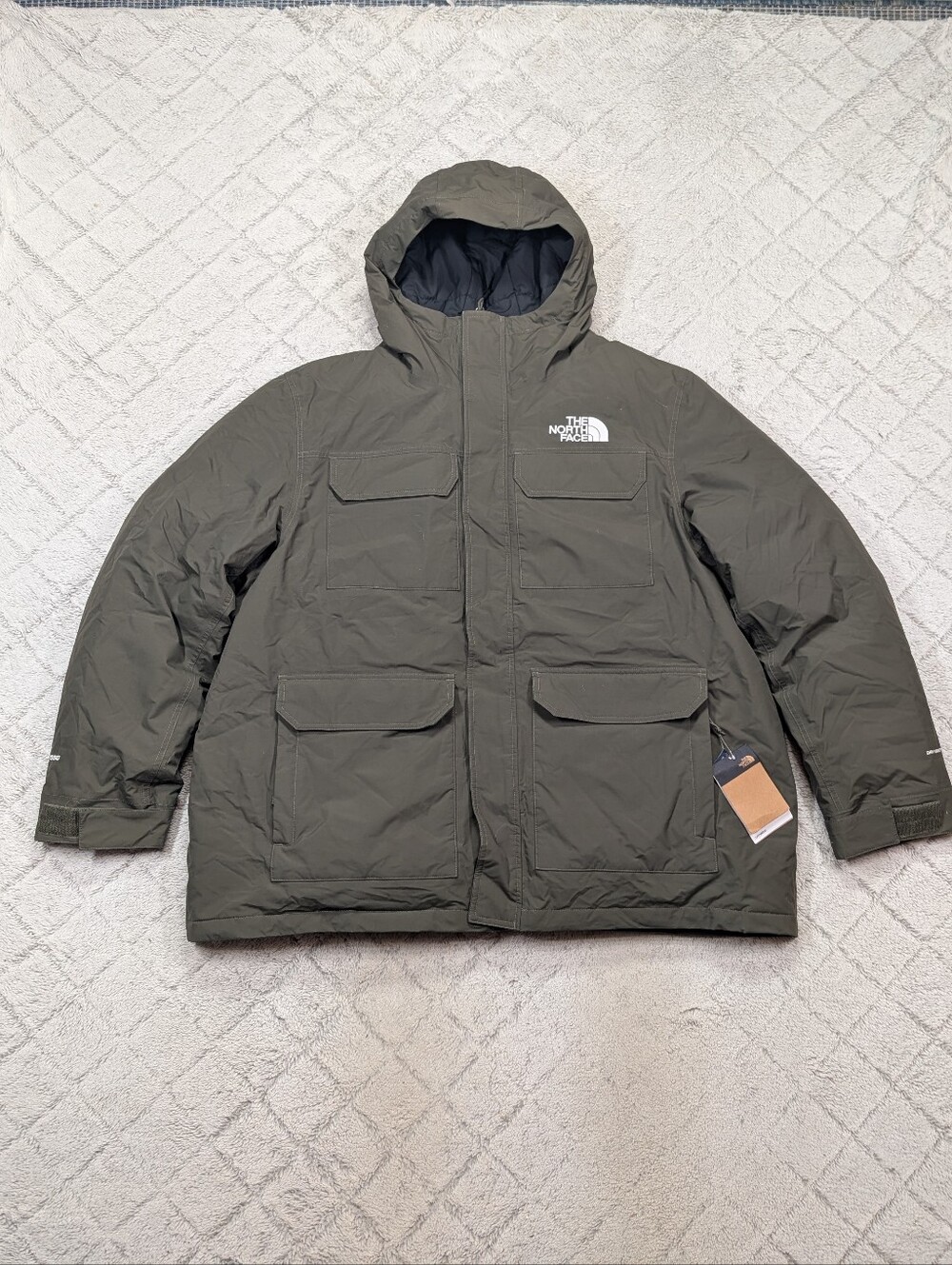 The North Face Jacket Mens XXL Green Taupe Cypress 550 Down Parka Outdoor NEW